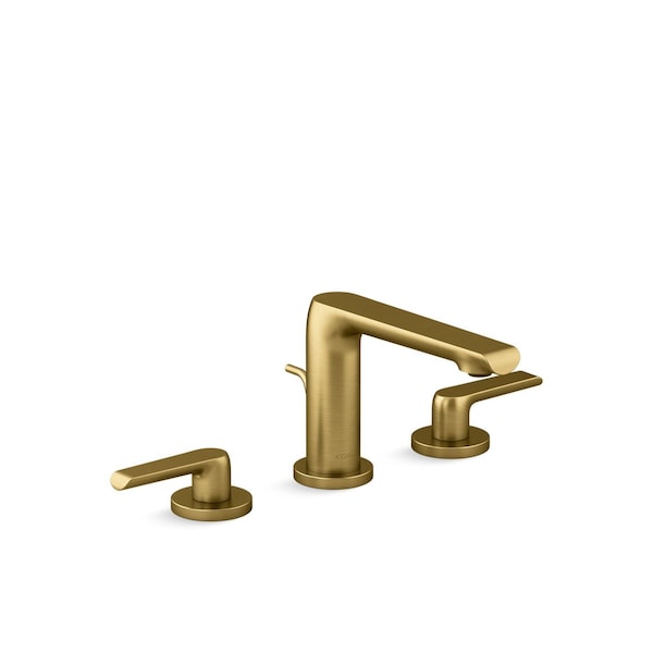 Kohler Avid Widespread Faucet, Lever Vibrant Brushed Moderne Brass 97352-4-2MB - main